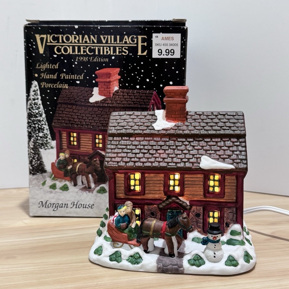 Victorian Village Collection 1998 Edition Morgan House Lighted Christmas Village
